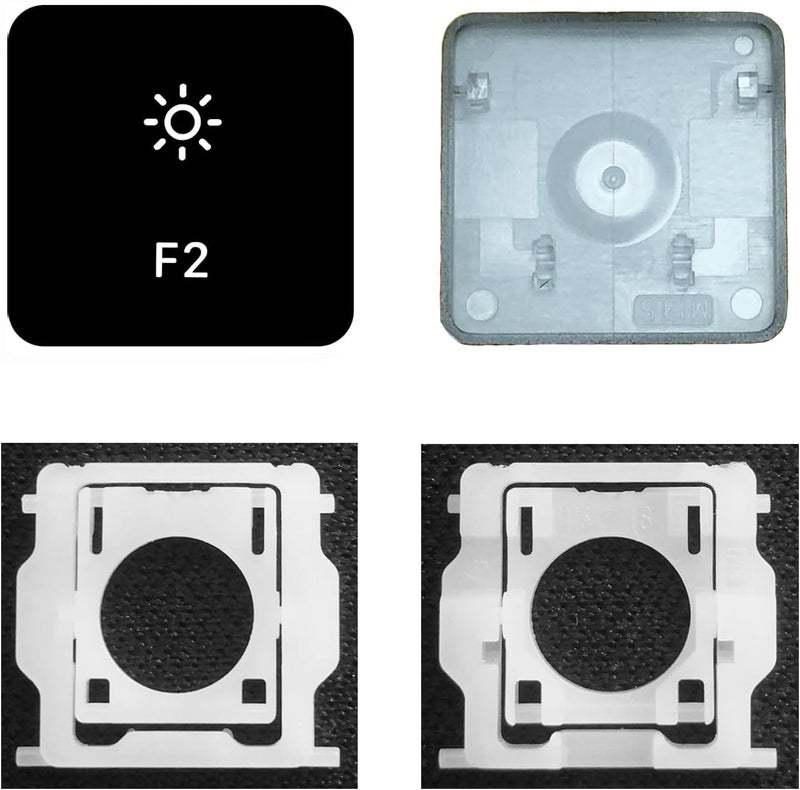 GRMTRV Replacement Individual Key Cap Hinge for MacBook Air 13'' 15'' M3 M4 A3113 A3114 A3240 A3241, 14'' 16'' Pro/Max M4 A3185 A3186 A3401 A3112 A3403 2024-2025 (F2) - Image 1